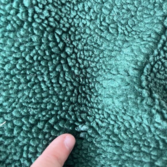 Revolve LPA Sherpa Jacket Womens Small Green Deep Pile Snap Casual Oversized - Picture 3 of 9